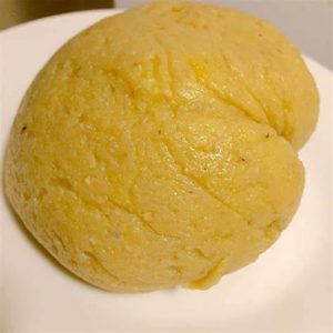Plantain Fufu (Unripe Plantain processed with boiled water)