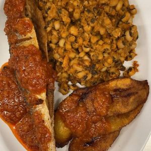 Beans/Ewa With Plantain
