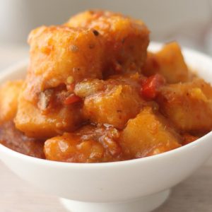 Yam Porridge/Asaro (Yam peeled, cooked with fresh tomato, onion, seasoning and your choice of meat)