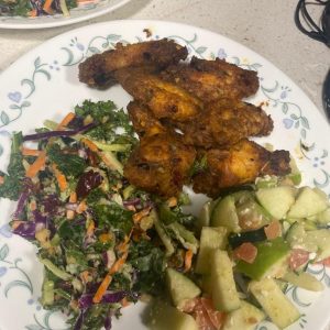 Chicken Wings And Mix Salad